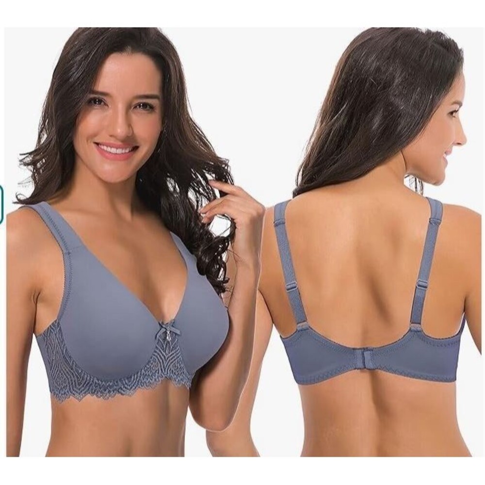 NEW Curve Muse Bra Underwire Padded Blue/Lilac NWT Lace Size 38B